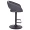 Emma and Oliver Shae Contemporary Upholstered Adjustable Height Barstool with Rounded, Cutout Mid-Back and Pedestal Base